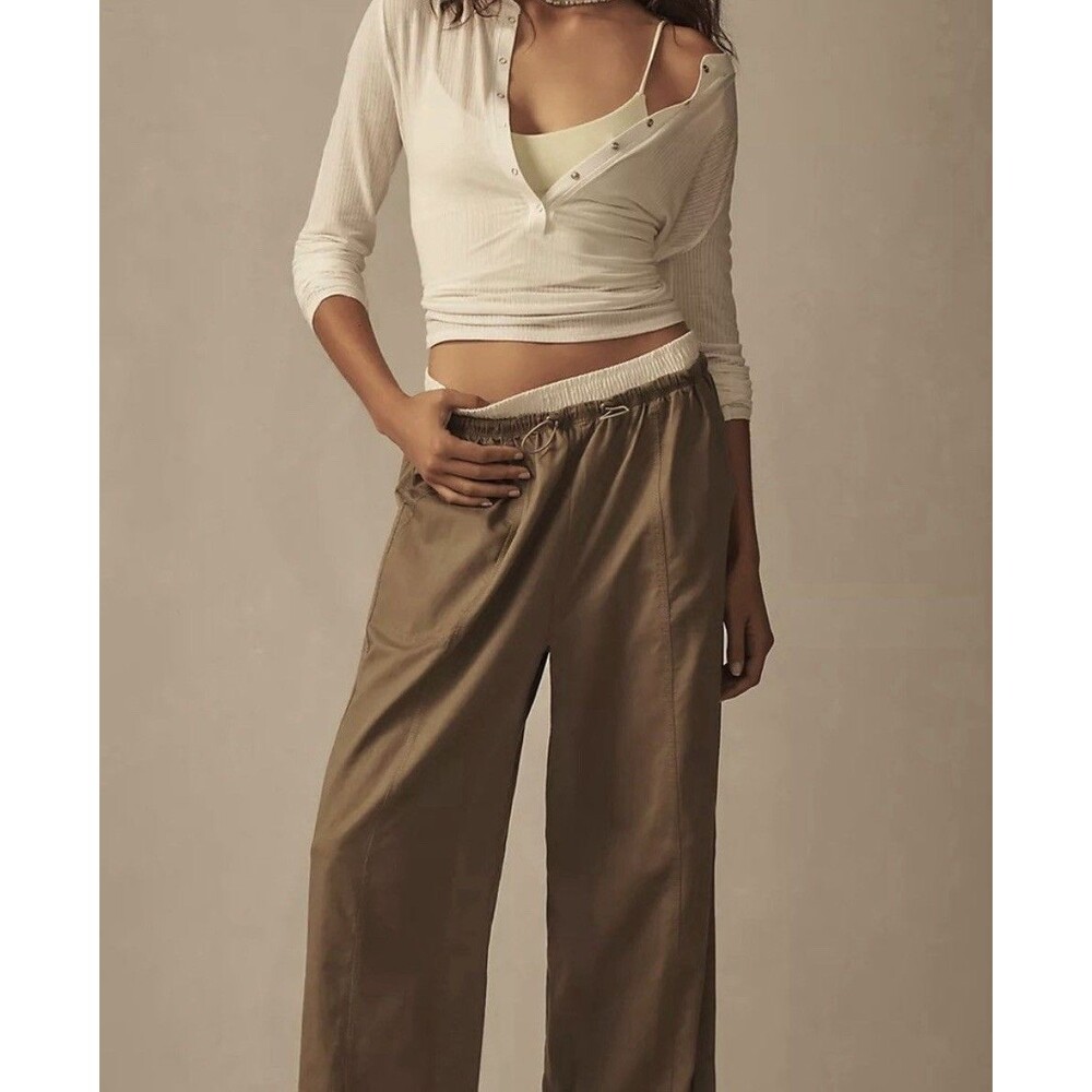 Anthropologie Daily Practice Ankle Pants Sz Lg Green NWT